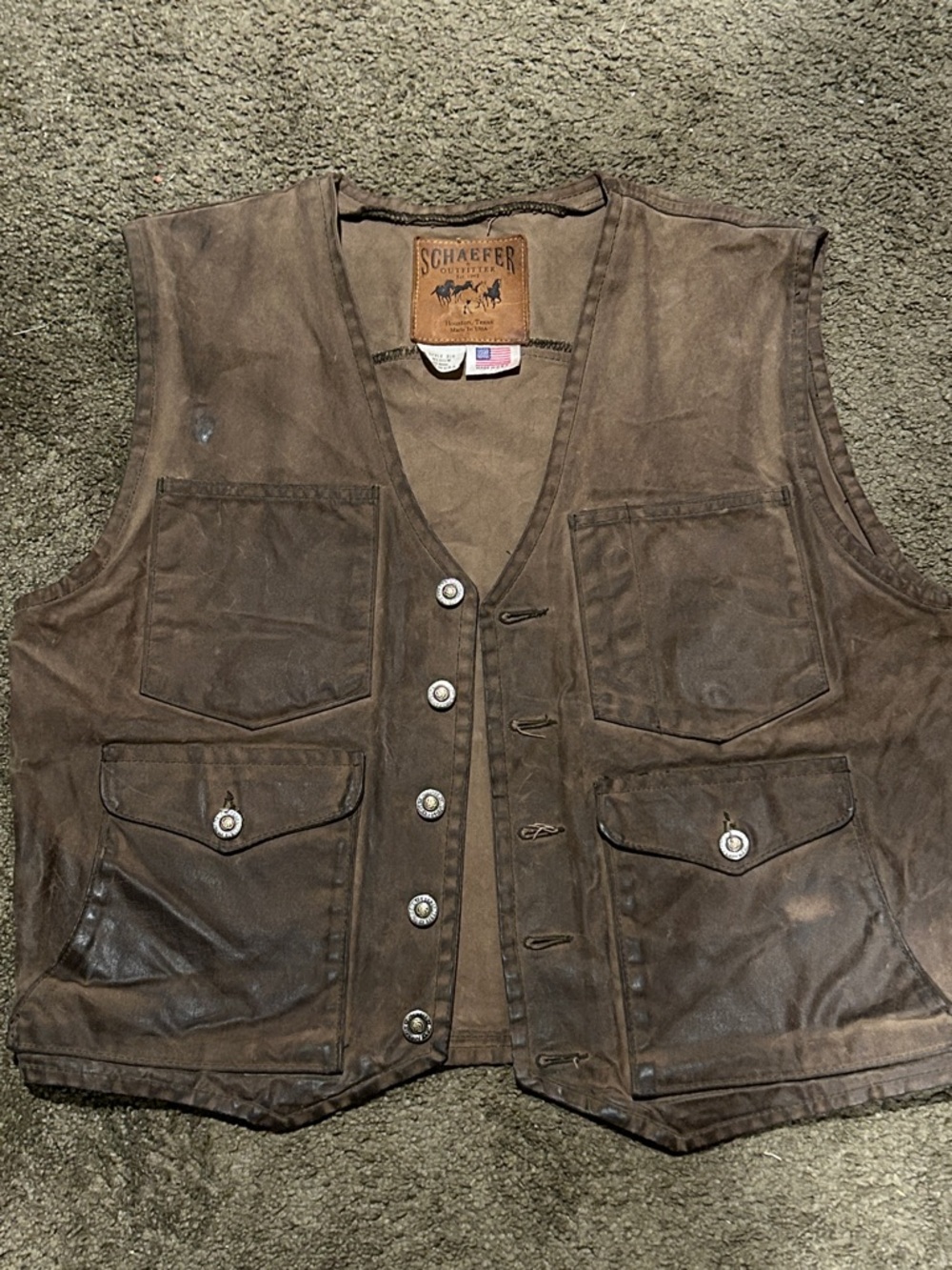 Schaefer Outfitters Waxed Canvas/Cotton Utility Vest